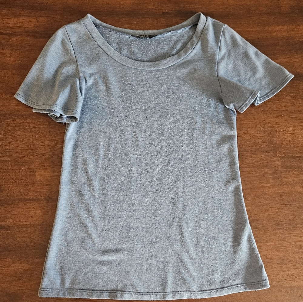 Mikarose Heather Blue Knit Top